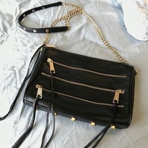 Rebecca Minkoff Leather Zipper Crossbody Bag